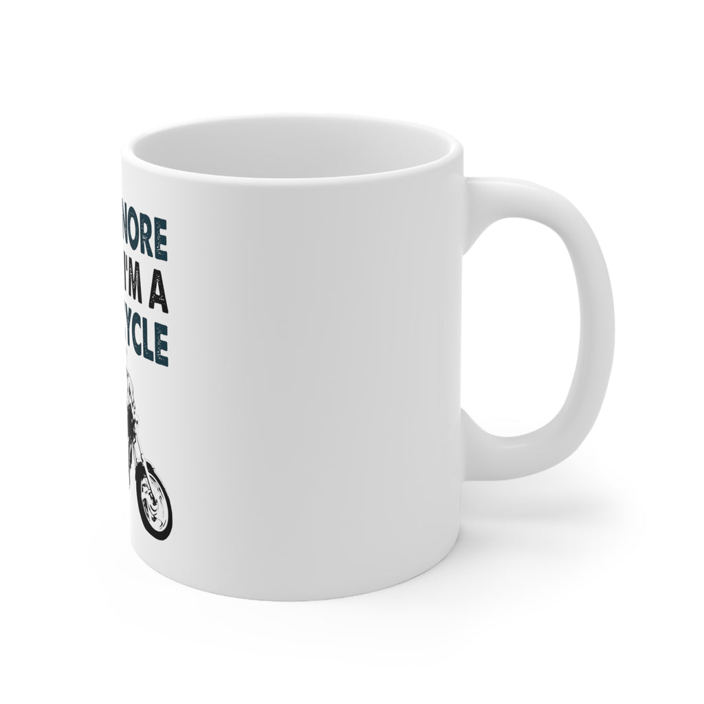 Glossy White Coffee / Tea Mug - I Don't Snore, I Dream I'm a Motorcycle, view 3