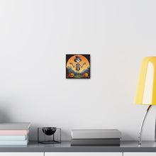 DistinctInk Canvas Wall Art with Skelefun Halloween for Halloween