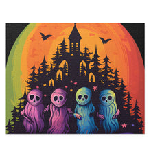 DistinctInk Jigsaw Puzzle with Discover Your True Path Design for Halloween  LGBTQ+ Pride