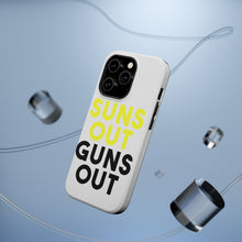 DistinctInk ToughCase for Apple iPhone, Compatible with MagSafe Charging - Suns Out, Guns Out