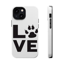 DistinctInk ToughCase for Apple iPhone, Compatible with MagSafe Charging - Love - Dog Paw