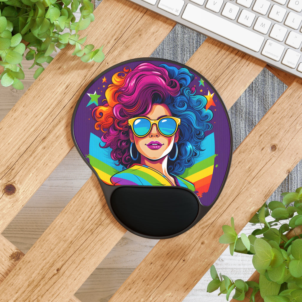 Mouse Pad with Wrist Rest with Life's Unforgettable Moments Design for LGBTQ+ Pride, view 4