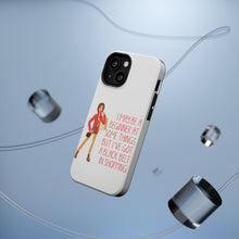 DistinctInk ToughCase for Apple iPhone, Compatible with MagSafe Charging - Beginner at Some Things Black Belt in Shopping