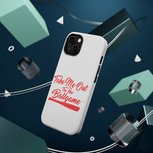 DistinctInk ToughCase for Apple iPhone, Compatible with MagSafe Charging - Take Me Out to the Ballgame Baseball