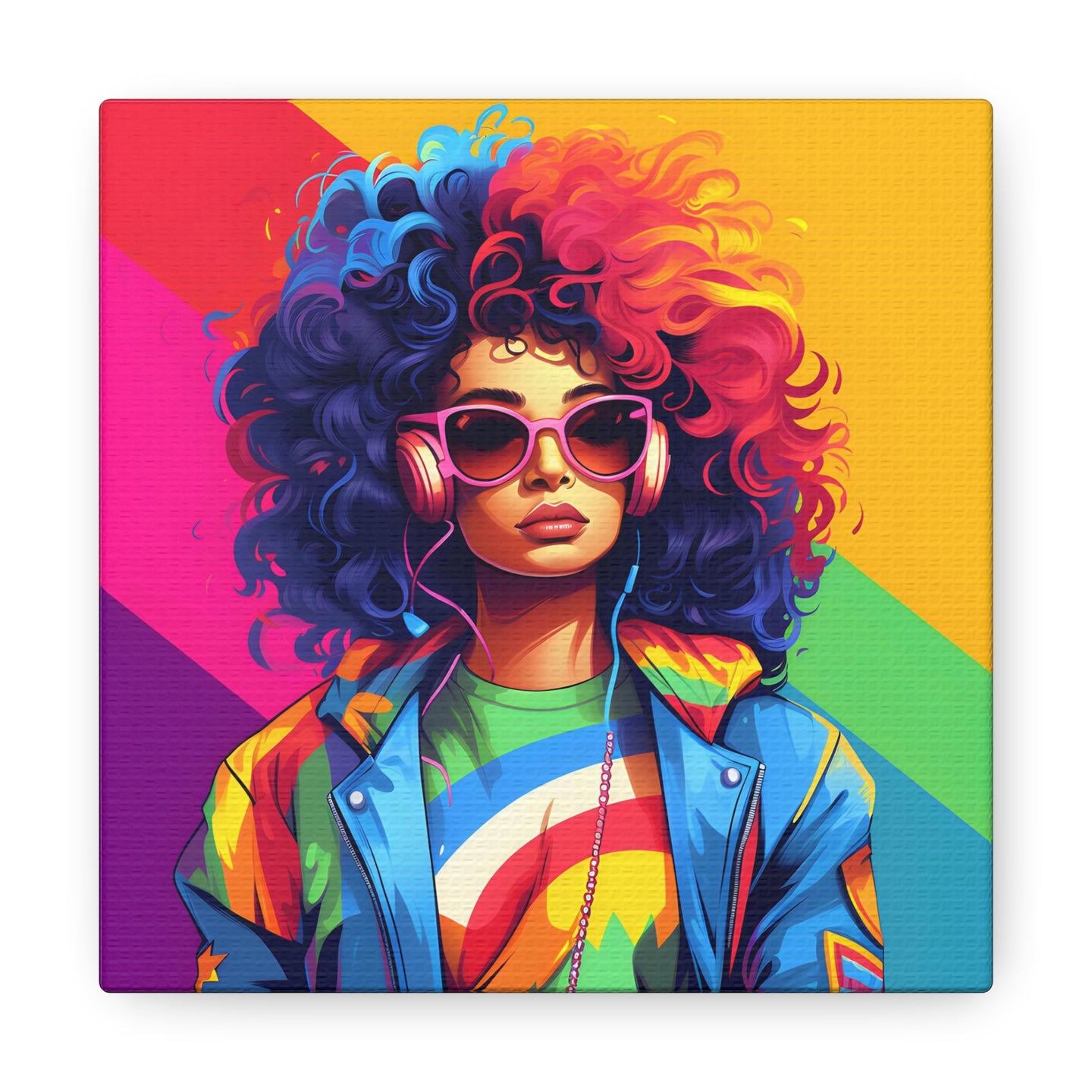 DistinctInk Canvas Wall Art with Living a Full Life for LGBTQ+ Pride
