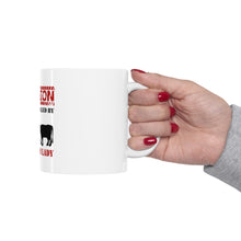DistinctInk Glossy White Coffee / Tea Mug - Area Controlled By Crazy Farm Lady