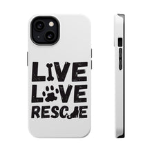 DistinctInk ToughCase for Apple iPhone, Compatible with MagSafe Charging - Live Love Rescue - Dog Paw