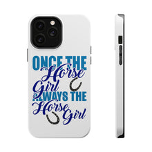 DistinctInk ToughCase for Apple iPhone, Compatible with MagSafe Charging - Once The Horse Girl Always The Horse Girl