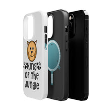 DistinctInk ToughCase for Apple iPhone, Compatible with MagSafe Charging - King of the Jungle - Lion