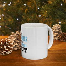 DistinctInk Glossy White Coffee / Tea Mug - I'm The Crazy Famer Warned You About