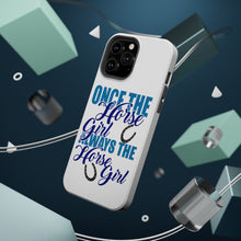 DistinctInk ToughCase for Apple iPhone, Compatible with MagSafe Charging - Once The Horse Girl Always The Horse Girl