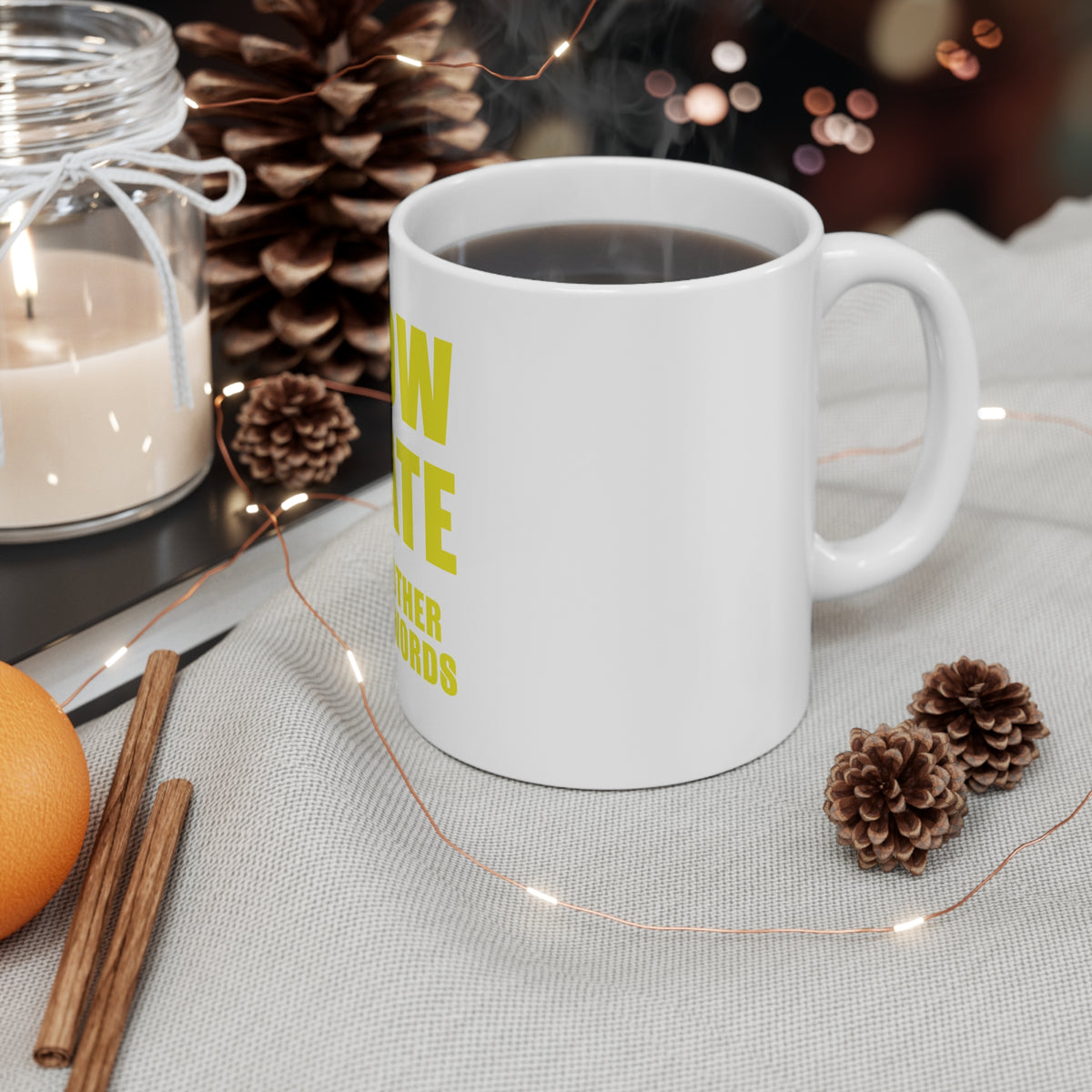 Glossy White Coffee / Tea Mug - I Know Karate And Few Other Japanese Words, view 4
