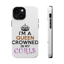DistinctInk ToughCase for Apple iPhone, Compatible with MagSafe Charging - I'm a Queen Crowned in My Curls