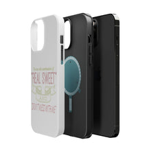 DistinctInk ToughCase for Apple iPhone, Compatible with MagSafe Charging - Odd Combination Real Sweet & Don't Mess With Me