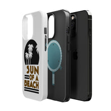 DistinctInk ToughCase for Apple iPhone, Compatible with MagSafe Charging - Sun of a Beach