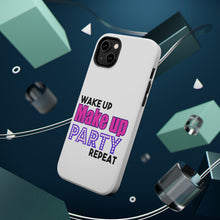 DistinctInk ToughCase for Apple iPhone, Compatible with MagSafe Charging - Wake Up Make Up Party Repeat