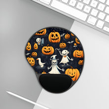 DistinctInk Mouse Pad with Wrist Rest  with The Halloween Spell Design for Halloween