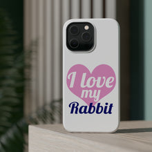 DistinctInk ToughCase for Apple iPhone, Compatible with MagSafe Charging - I Love My Rabbit