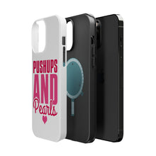 DistinctInk ToughCase for Apple iPhone, Compatible with MagSafe Charging - Pushups and Pearls
