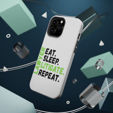 DistinctInk ToughCase for Apple iPhone, Compatible with MagSafe Charging - Lawyer Eat Sleep Litigate Repeat