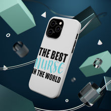 DistinctInk ToughCase for Apple iPhone, Compatible with MagSafe Charging - The Best Nurse In The World
