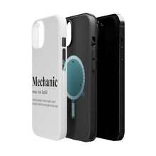 DistinctInk ToughCase for Apple iPhone, Compatible with MagSafe Charging - Mechanic Definition Hide the Extra Parts