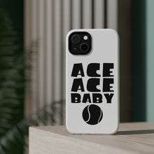 DistinctInk ToughCase for Apple iPhone, Compatible with MagSafe Charging - Ace Ace Baby Tennis