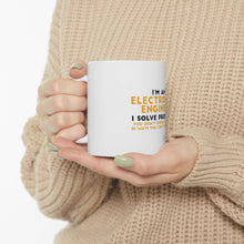 DistinctInk Glossy White Coffee / Tea Mug - I'm an Electronics Engineer I Solve Problems