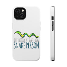 DistinctInk ToughCase for Apple iPhone, Compatible with MagSafe Charging - Definitely a Snake Person
