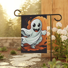DistinctInk Garden & House Banner / Flag with Silly Specter Sprites Design for Halloween