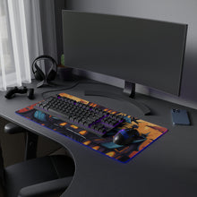 DistinctInk LED Gaming Mouse Pad with Spooky Sweet Treats Design for Halloween