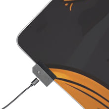 DistinctInk LED Gaming Mouse Pad with Ghastly Skeleton Pumpkins Design for Halloween