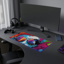 DistinctInk LED Gaming Mouse Pad with Leading with Courage and Grace Design for LGBTQ+ Pride