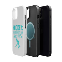 DistinctInk ToughCase for Apple iPhone, Compatible with MagSafe Charging - Hockey Making Dentists Rich Since 1875