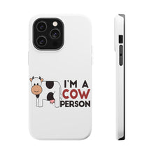 DistinctInk ToughCase for Apple iPhone, Compatible with MagSafe Charging - I'm A Cow Person