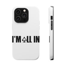 DistinctInk ToughCase for Apple iPhone, Compatible with MagSafe Charging - I'm All In - Poker Casino Cards Gambling