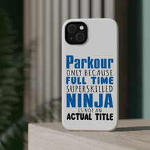 DistinctInk ToughCase for Apple iPhone, Compatible with MagSafe Charging - Parkour Because Super Skilled Ninja Not Actual