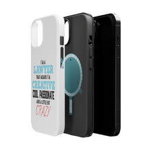 DistinctInk ToughCase for Apple iPhone, Compatible with MagSafe Charging - I'm a Lawyer Creative Cool Passionate Crazy