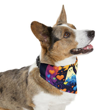 DistinctInk Adjustable Pet Banana Collar with A Life Of Adventure Design for Halloween LGBTQ+ Pride