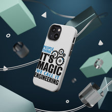 DistinctInk ToughCase for Apple iPhone, Compatible with MagSafe Charging - People Think It's Magic It's Engineering