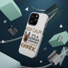 DistinctInk ToughCase for Apple iPhone, Compatible with MagSafe Charging - Keep Calm - It's a German Shepherd