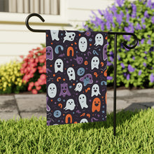 DistinctInk Garden & House Banner / Flag with Skeletal Ghostly Pumpkins Design for Halloween