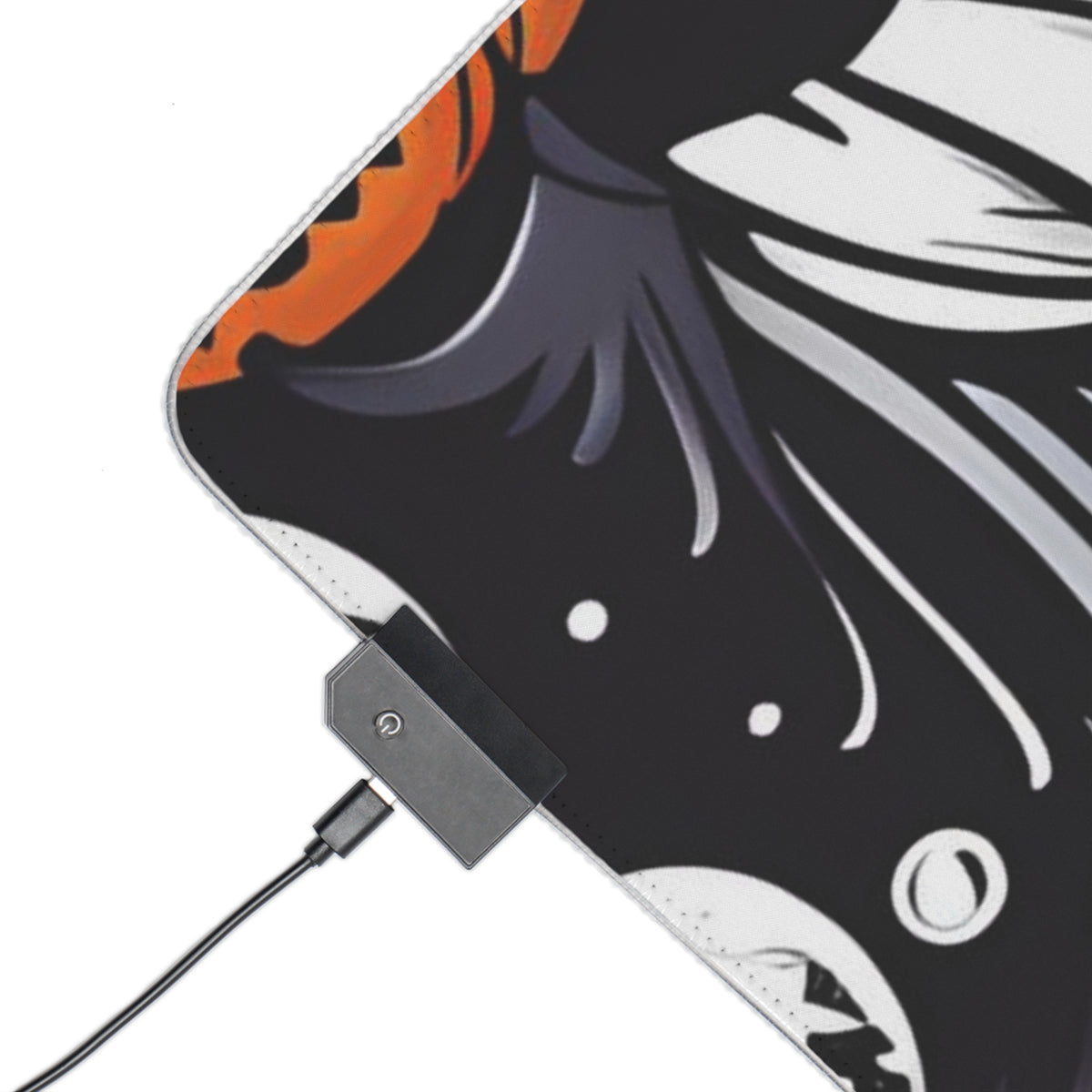 LED Gaming Mouse Pad with Ghost Skeleton Pumpkins Design for Halloween, view 12