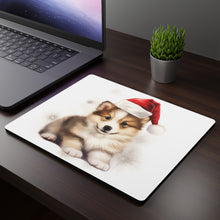 DistinctInk Mouse Pad - 1/4" Foam Rubber - Icelandic Sheepdog Puppy Drawing