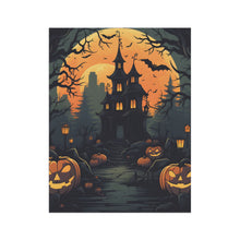 DistinctInk Garden & House Banner / Flag with Spooky Trick or Treating Design for Halloween