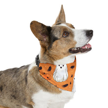 DistinctInk Adjustable Pet Banana Collar with Ghost Skeleton Cartoon Pumpkin Design for Halloween