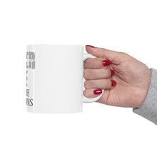 DistinctInk Glossy White Coffee / Tea Mug - Never Give Up The Guns