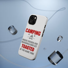 DistinctInk ToughCase for Apple iPhone, Compatible with MagSafe Charging - Camping - Friends & Marshmallows Get Toasted