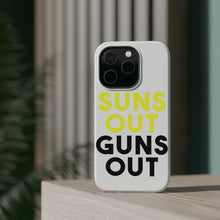 DistinctInk ToughCase for Apple iPhone, Compatible with MagSafe Charging - Suns Out, Guns Out