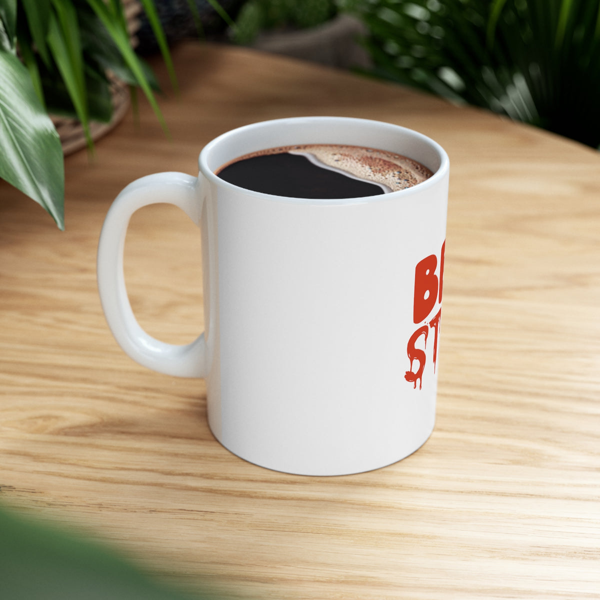 Glossy White Coffee / Tea Mug - BBQ Stain Barbecue, view 8